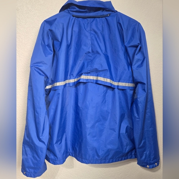 Vtg Adidas USA Made Blue Reflective Nylon Running Jacket Sz M Goretex? Rain - Picture 2 of 9